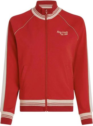 King Louie Lila Coljack Daytona Sweat - Dames - Vesten met rits - Rood - S - Katoen - Hoodies & sweatvesten