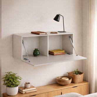 Dmora Mueble Colgante Pimonte, Modulable, Un Estante, Una Puerta, 100x40h Cm Beige