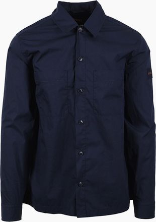 HUGO BOSS Mens Boss Orange BOSS LOCKYO SHIRT DARK BLUE - Navy - Size: 40