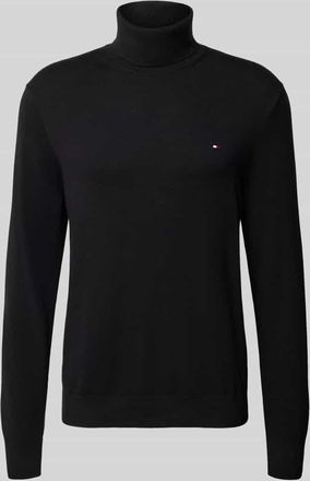 Tommy Hilfiger Regular Fit Rollkragenpullover aus Baumwoll-Kaschmir-Mix in Black, Größe XXXL