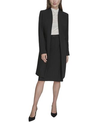Halston Heritage Long Collarless Topper