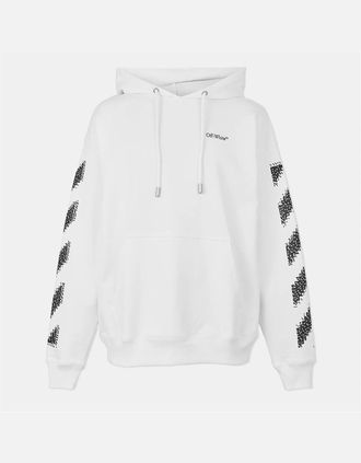 Off-white Mens Hooded Neck Oversize Fit Skate Sweatshirt - White/Multi - Size: 42