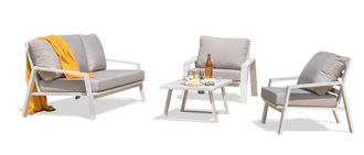 DCB Garden Sal&oacute;n de jard&iacute;n 5 plazas de aluminio