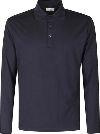 Seventy Polo de punto de lana de manga larga - Tops - Hombre - Azul - 2XL