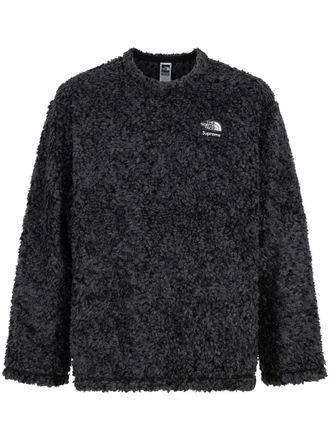 SUPREME x The North Face High Pile Fleece Black jumper - Grey