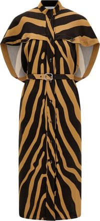 Ferragamo Twill mini-jurk met ceintuur - Bruin