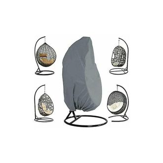 OEM Funda Impermeable De Mimbre De Rat&aacute;n Para Silla Colgante, Para Jard&iacute;n, Resistente Al Agua Y Al Polvo, 190 X 115 Cm (gris)