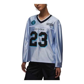 Air Jordan (WMNS) Air Jordan Long Sleeve Jersey Asia Sizing Hydrogen Blue HF9460-407