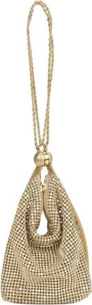 Cult Gaia Gold Rue Wristlet Bag Sand Dollar