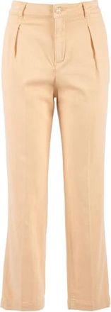 Nenette Chinos - Dames - Chinos - Beige - L - Katoen - Broeken