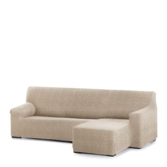 Eysa Funda sof&aacute; chaise longue el&aacute;stica derecha b/c beige 250 - 360 cm