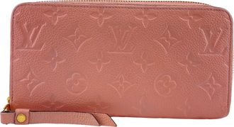 Louis Vuitton Pink Leather Long Wallet (Bi-Fold) (Pre-Owned)