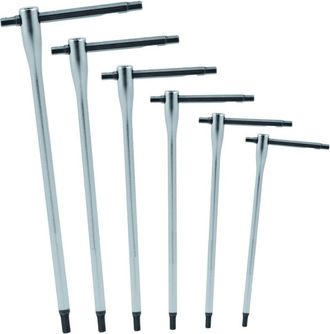 Trade Shop Trade Shop - Juego De Llaves Torx T 9 Piezas Varilla Deslizante Macho Larga T8 - T40