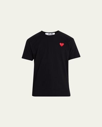 Comme Des Gar&ccedil;ons Mens Cotton Jersey Heart T-Shirt