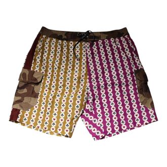 Dolce & Gabbana Beachwear, male, Multicolor, Size: S Playing Card Camouflage Shorts