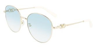 Ferragamo SF305SLBKN 733 Womens Sunglasses Gold Size 59