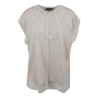 Fabiana Filippi Sleeveless Tops, female, Beige, Size: 2XS Sleeveless Top