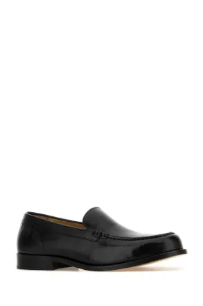 A.P.C. Mens Black Leather Loafers Noir Mocassini