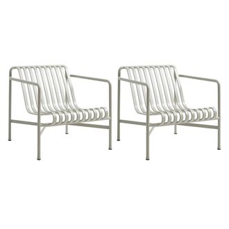 HAY Palissade Lounge Chair Low, hellgrau (2er-Set)