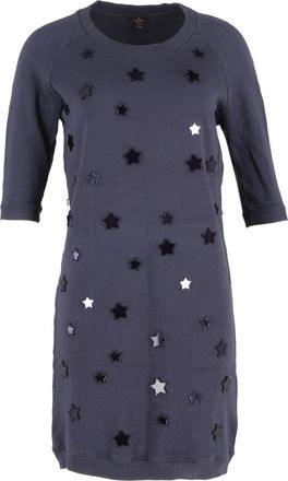 Mulberry Mulberry mini-T-shirtjurk met sterrenversiering in marineblauw katoen