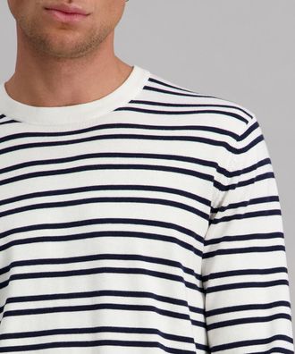 Pioneer Authentic Jeans Strickpullover, Herren, Gr. XXL, elfenbein, Strick, Obermaterial: 100% Baumwolle, PIONEER AUTHENTIC JEANS, geringelt, gestreift, normal h&uuml;ftbedeckend,