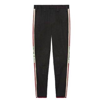 Gucci Gabardine Stretch Pant With Gucci Stripe Black 495695-Z7576-1389
