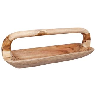 vidaXL Fruit Bowl Jepara Teak Brown 61 X 21 X 21 Cm Vidaxl