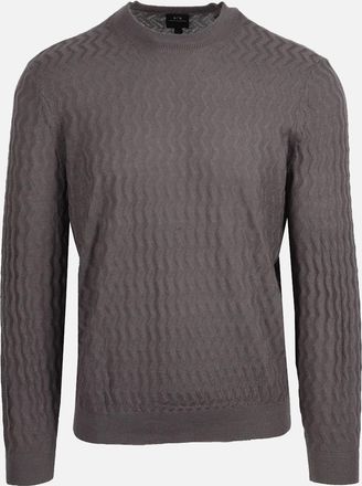 A|X Armani Exchange Mens Armani Exchange Crew Neck Knitwear Grey - Size: 44