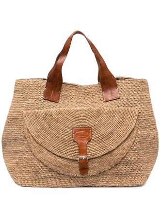Ibeliv buckle-fastening tote bag - Neutrals