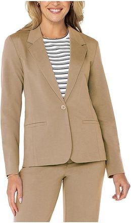 Liverpool L.A. Fitted Blazer Womens Clothing Palo Santo : XL, Spandex/Rayon/Polyester
