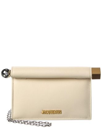 Jacquemus The Round Carr&eacute; Small Leather Clutch