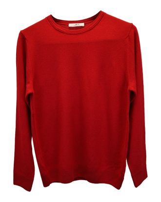 Mr P. Mr. P Crewneck Sweater in Red Wool