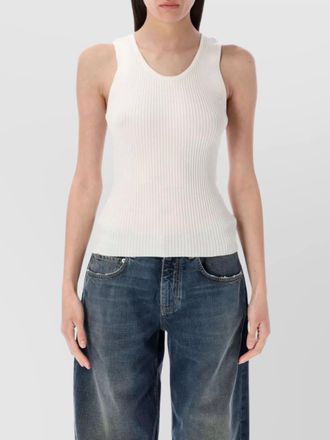 Balenciaga ribbed texture sleeveless top