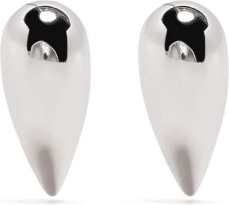 Eshvi polished teardrop earrings - women - Silver Plated - One Size
