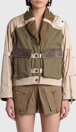 Isabel Marant Giacca Julissa bicolor in gabardine e popeline stretch