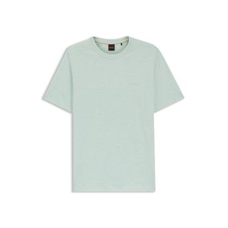 BOSS Slub-cotton T-shirt with logo detail