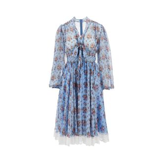 Dolce & Gabbana Bunch of flowers print chiffon midi dress Woman 40