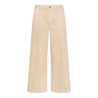 Elena Miro Pantaloni Palazzo Corti a Vita Alta - - Trousers - Donna - Beige - S
