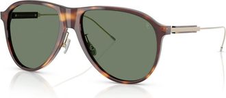 Brunello Cucinelli Bc 4011S 10339A Zonnebrillen - Heren - Zonnebrillen - Bruin - 57 MM - Accessoires