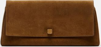 Khaite Audrey suede clutch