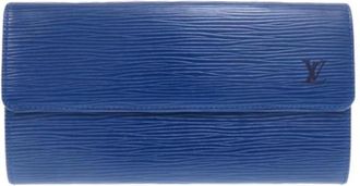 Louis Vuitton Pre-owned Wallets, female, Blue, Size: ONE SIZE Pre-owned Leather Wallet