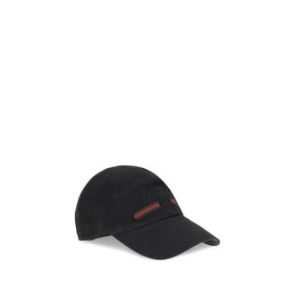 Gucci Mens Black Cotton Cap (baseball Hat)