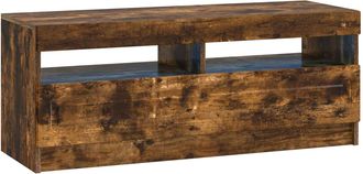 vidaXL Mueble De Tv Led Roble Ahumado Madera De Ingenier&iacute;a Vidaxl