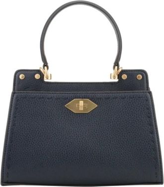 Pourchet Trianon PM - Dames - Handtassen - Blauw - ONE Size - Leer - Tassen