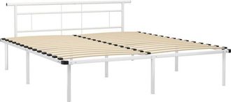 vidaXL Estructura de cama sin colchón metal blanco 180x200 cm Vidaxl