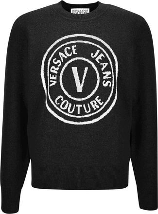 Versace Jeans Couture Truien - Heren - Ronde hals truien - Zwart - 2XL - Truien & Vesten