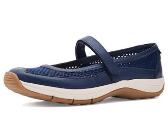 Easy Spirit Briana Womens Dress Flat Shoes Dark Blue : 9.5 M (B), Faux Leather/Textile