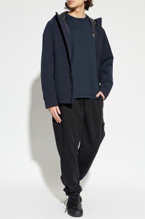 Stone Island Insulated Jacket With Hood, Mens, Navy Blue