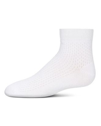 MeMoi Pointelle Dot Anklet Socks in White at Nordstrom, Size 6-12M