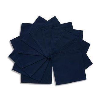 Solino Home Cotton Linen Plain Cocktail Napkins - Dru, 6 x 6 in Navy at Nordstrom, Size Small
